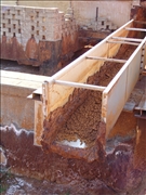 Iron Scaling in abandoned HDS plant in Central Basin (photo by J. Jay May 2012) 